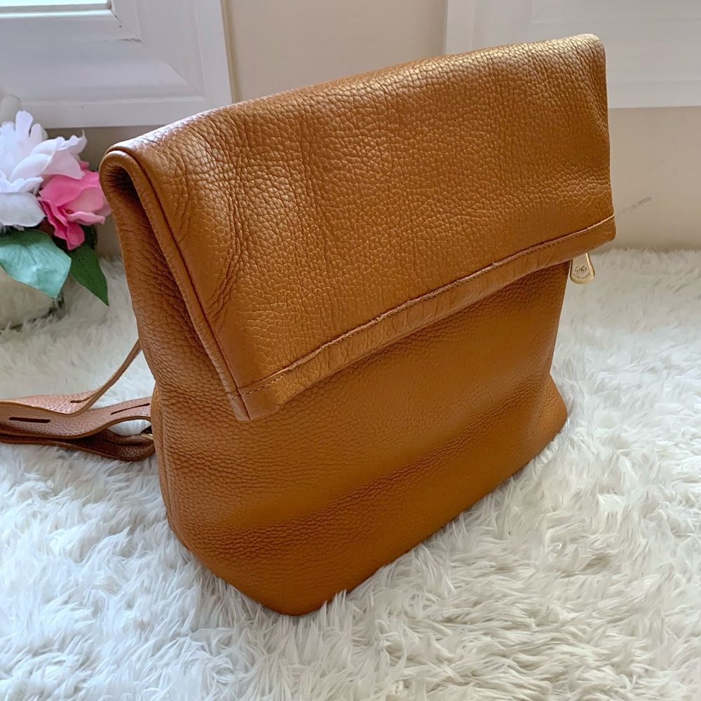 NEW GiGi New York Abbey Pebbled Leather Backpack Bag in Rare Camel Tan NWOT - Picture 11 of 16